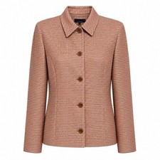 Jones New York Tweed Blazer Women Size 6 Quiet Luxury Heritage Preppy Officecore