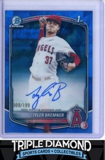 2025 Bowman Draft Chrome Sapphire 1st Tyler Bremner Prospect Auto #009/199 Z839