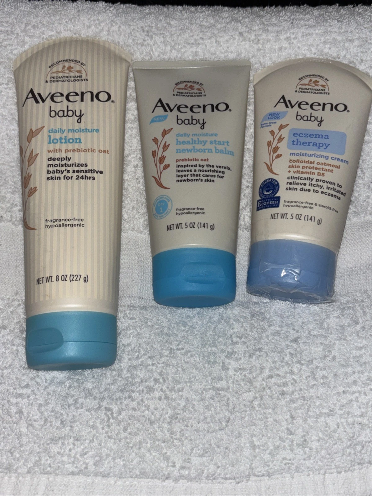 Aveeno Baby Daily Moisture Lotion Hypoallergenic 8oz & Newborn Balm &eczema New
Opens in a new windo