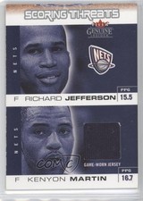 2003-04 Fleer Genuine Insider Jersey Richard Jefferson Kenyon Martin #ST-KM 0f4