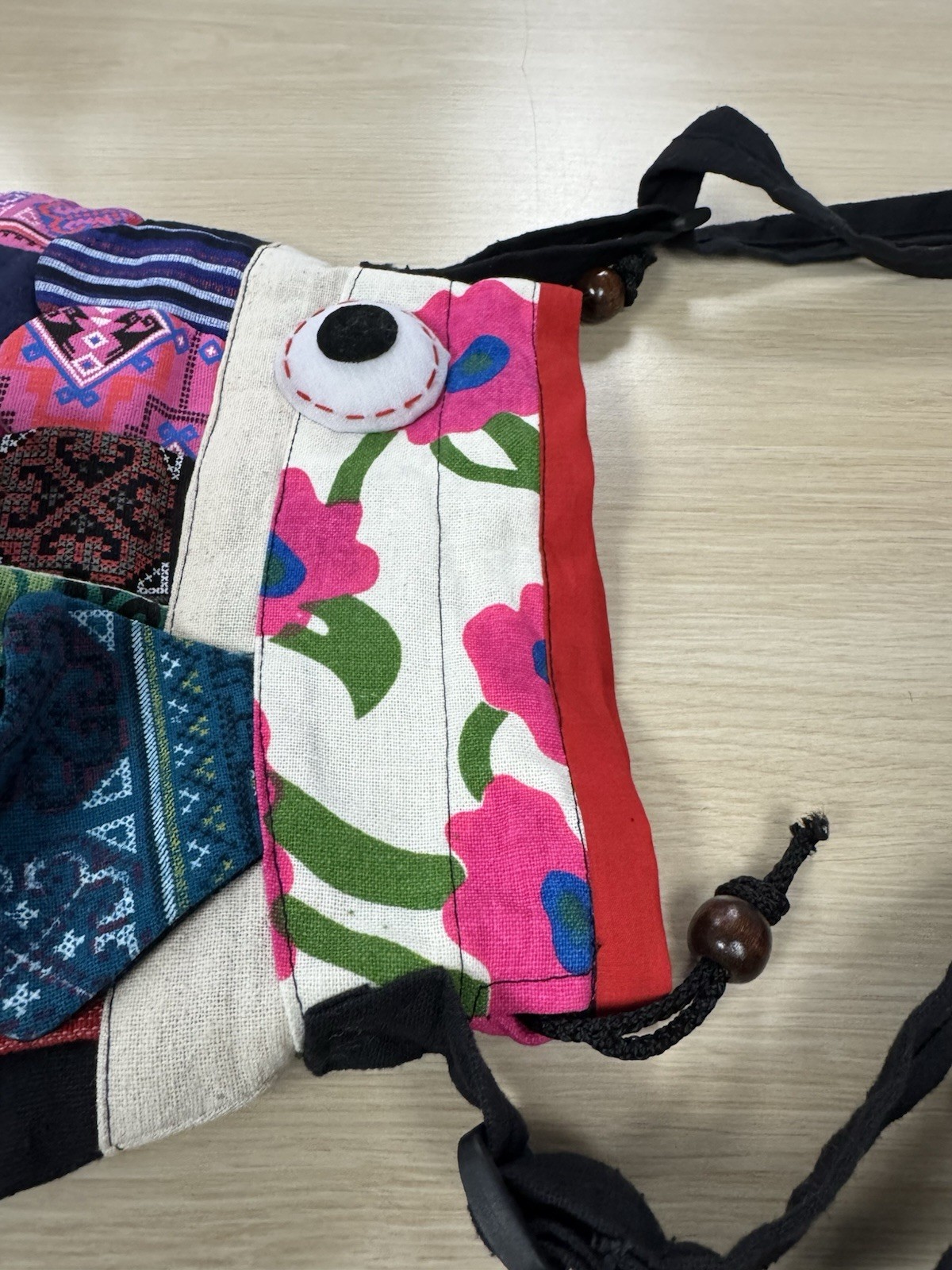 Fish Koi Multicolor Drawstring Purse Crossbody Ba… - image 4