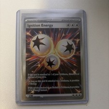 Carta Pokemon Energia Accensione 124/094 con custodia e caricatore superiore. 
