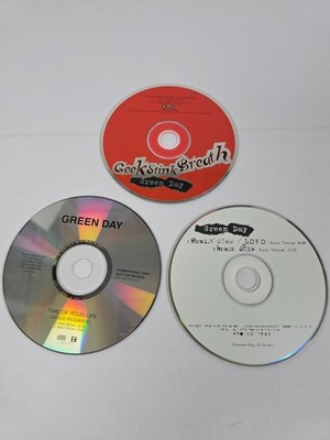 GREEN DAY Promo CD Singles Lot of 3 - Time Of Your Life Brain Stew Geek Stink