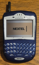 BlackBerry 7510 - Blue and Silver  Nextel  Very Rare PTT iDEN Smartphone -READ