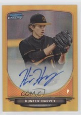 2013 Bowman Draft Chrome Prospect Gold Refractor 44/50 Hunter Harvey Auto 08jk
