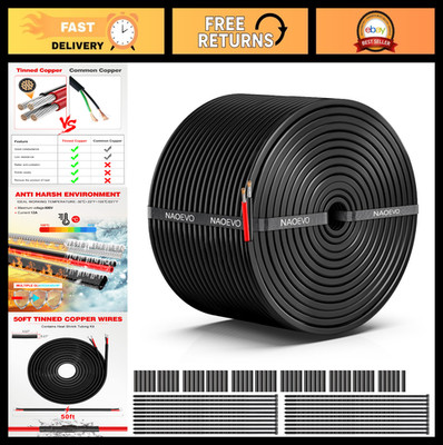 16 Gauge 2 Conductor Electrical Wire - 16 AWG Stranded PVC Low Voltage Cable 50F