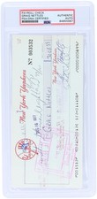 Graig Nettles New York Yankees Signed Check from August 15, 1977 - PSA 84855687