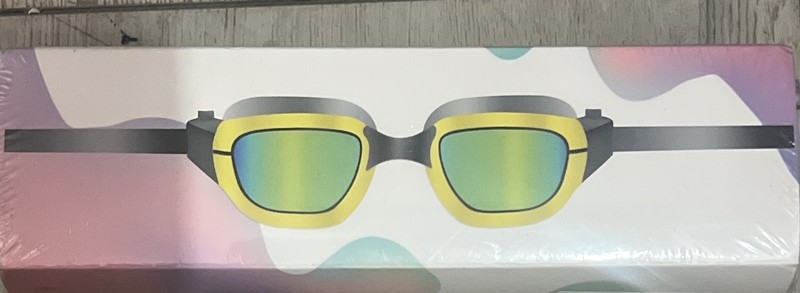 Zeligerstar Kids Swim Goggles Purple Frame Clear Lens Blue/Yellow Lenses