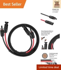 3FT UV Resistant Solar Extension Cable for Charge Controllers & Panels