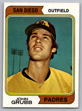 1974 Topps #32 Johnny Grubb San Diego Padres Rookie