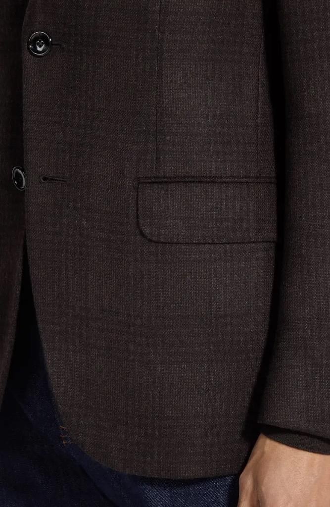 ZEGNA 'Atelier' Couture XXX Glen Plaid Cashmere & Silk Sport Coat SZ 56R image 3