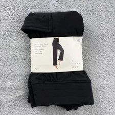 A New Day Lounge Pants Womens Large Black Straight Leg Cargo Elastic Casual