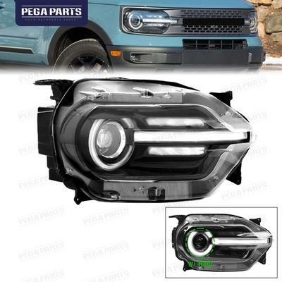#ad #ad Right Full LED Headlight w LED Signature Halo For 2021 2024 Ford Bronco Sport $149.99