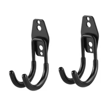 Heavy Duty Wall Hooks 2 Pack Garage Storage Organizer Metal Hooks for Hanging...