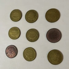 Lot Of 9 Vintage Chuck E Cheese & ShowBiz Pizza Place Coins / Tokens