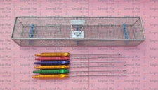 Liposuction Fixed Handle Cannulas Set of 6 Pcs Lipo Plastic Cosmetic Surgery