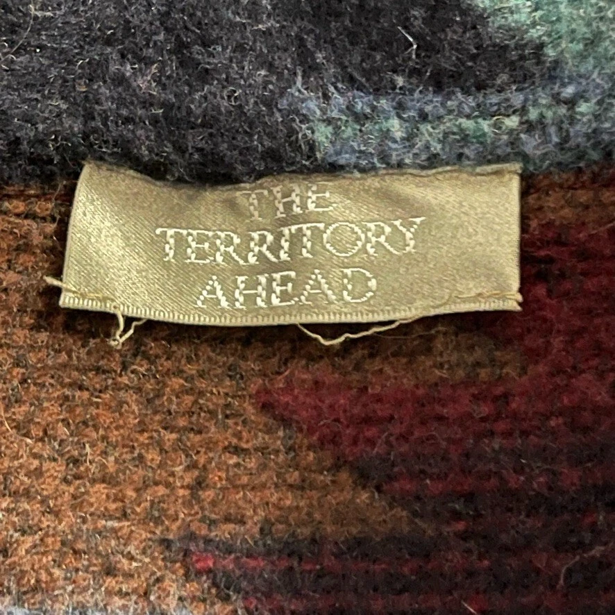 Винтажная женская флисовая куртка 90-х из шерстяной смеси Aztec Southwestern Bohemian размер L - Изображение 2 из 4