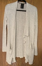 DOLAN T SHIRT Anthropologie Light Gray Cardigan Open Front Drape Women's Size S