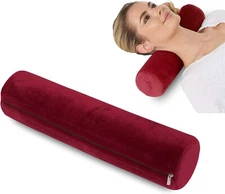 2x Cervical Neck Pillow, Neck Support, Pain Relief Sleeping burgandy Neck Pillow
