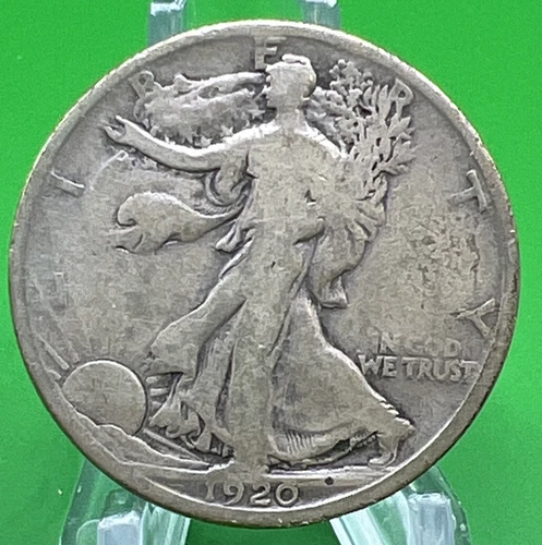 1920 D Walking Liberty Sillver Half Dollar VG+ / Fine Nice Coin Great Price C1