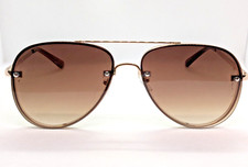 Sunglasses Vintage Aviator Model 8687 Thick Gold Frame Brown Gradient Lens