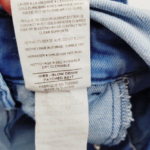 Finger in The Nose Girls Patched Denim Overalls Jumpsuit Size XL or 8 / 9 Yrs - Picture 10 of 15