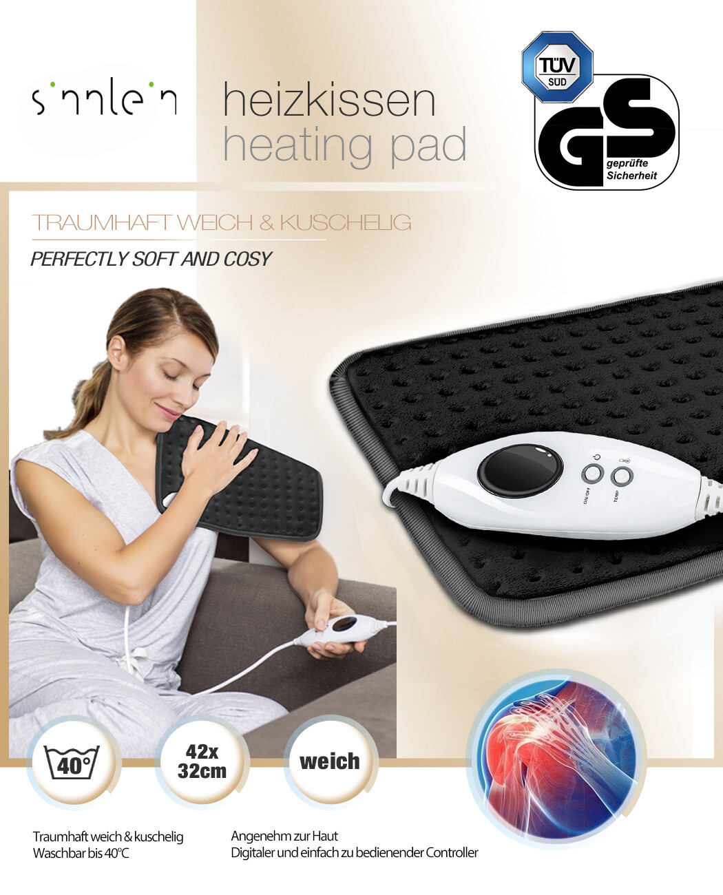 Beheiztes Sitzkissen Outdoor 45x90cm - 3 Stufen USB Heizkissen Für Camping & Angeln