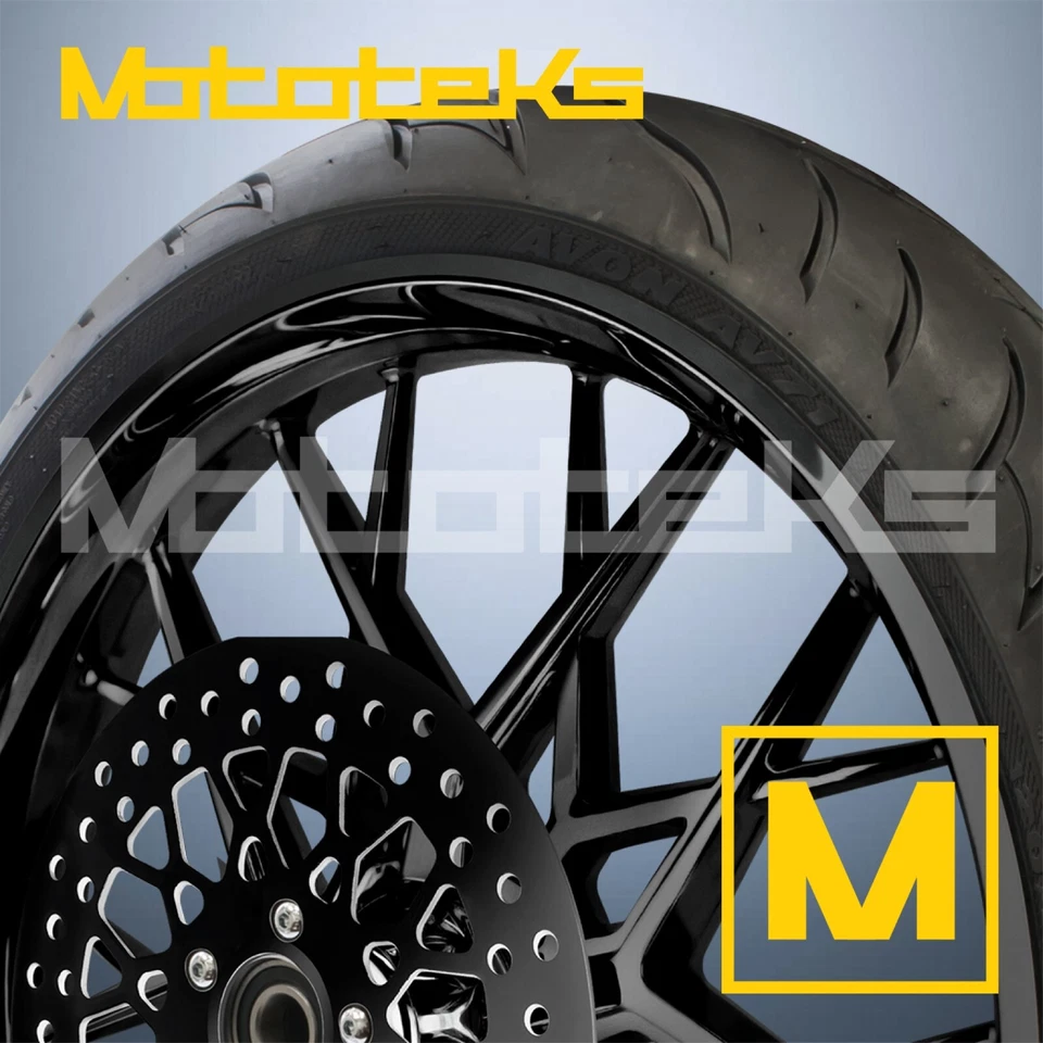 RUEDA MAG MAG 21X3.5 NEGRA PARA HARLEY SOFTAIL SPORTSTER DYNA DELANTERA PRODIGIY Foto 4 de 4