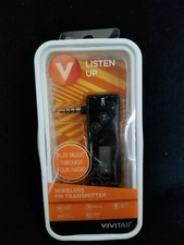 Vivitar Listen Up Wireless FM Transmitter 0010417 VM80014-BLK-ALB Music Calls