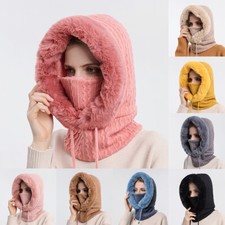 Winter Knit Beanie Hat Scarf Slouch Neck Warm Fleece Lined Skull Balaclavas Cap