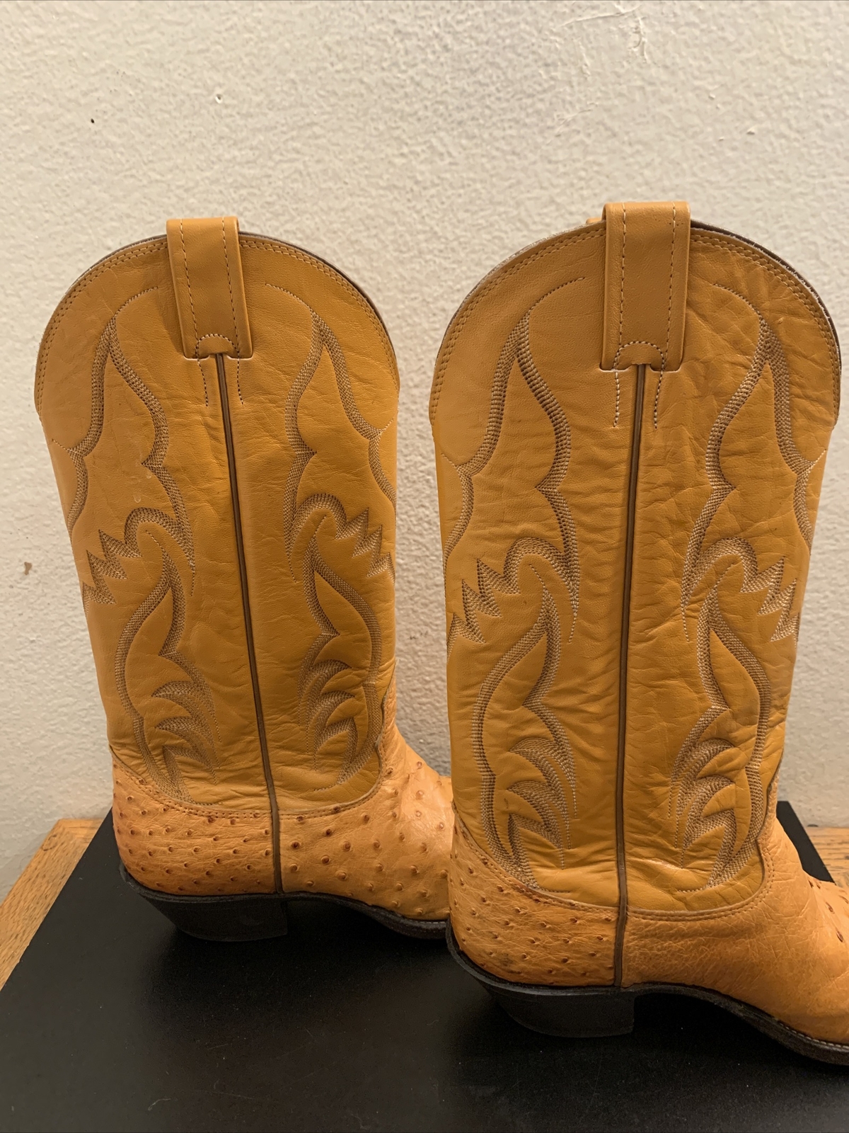 Vintage Nocona Full Quill Ostrich Cowboy Boots Men's … Gem