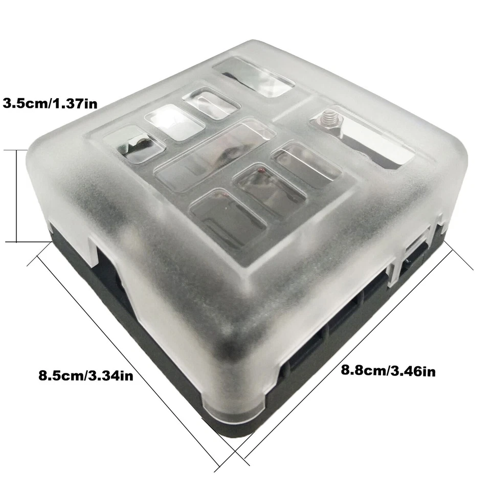 6-Way 12V/32V Auto Marine Car Power Distribution Blade Fuse Holder Box Block US☆ - Image 2 of 4