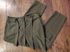 Nine West Women's Dark Green Belted Slim Ankle Pants Size 4. Waist:30in