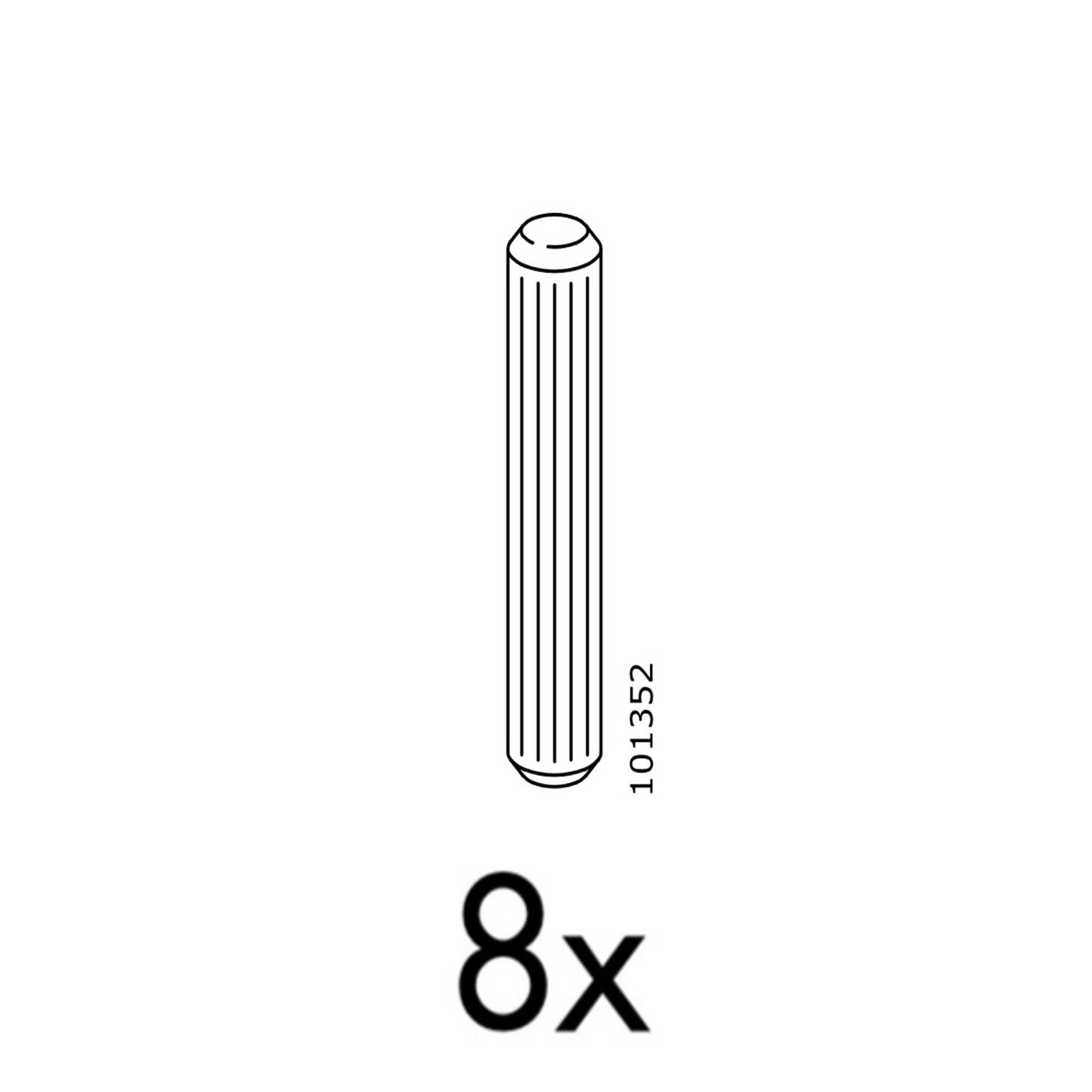 8 IKEA Wood Dowel Part # 101352