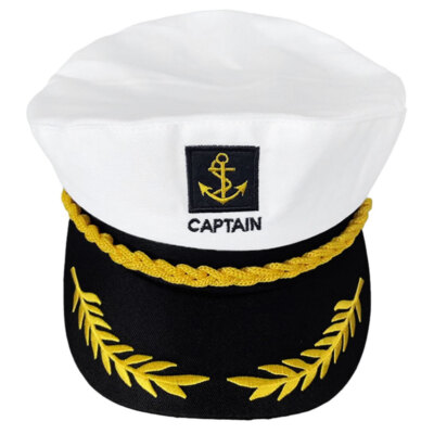 Yacht Captain Hat Costume Boat Captains Nautical Sailor Navy