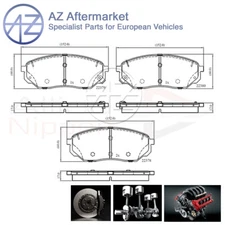 Fits Kia Sorento 2015- Hyundai Santa Fe 2018- AZ Front Brake Pads Set