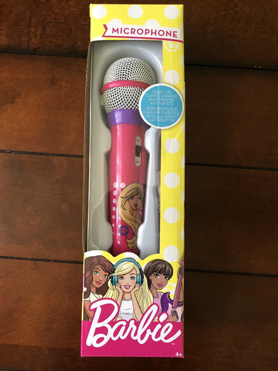 First Act Barbie Wired Microphone BR924 Works With Classic Karaoke Machines