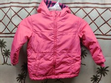 Falls Creek Kids Size 24 Months Winter Coat Pink Multi Colored Stripes