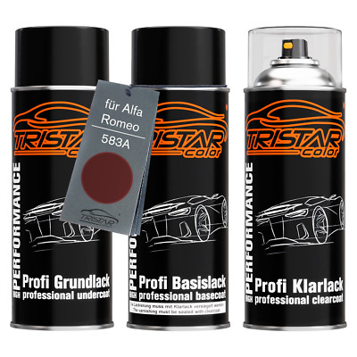 Autolack Spraydosen Set für Alfa Romeo 583A Rosso Barolo Perl Rosso Rubino Perl