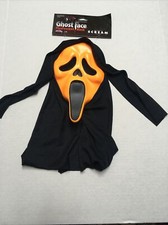 Scream Ghostface Fluorescent Orange Mask Fun World Ghost Face
