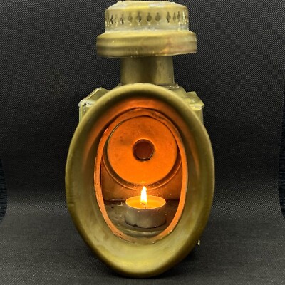 Lampe De Transport Ancienne Limehouse Lamp Co – Laiton Et Verre Rouge – Originale
