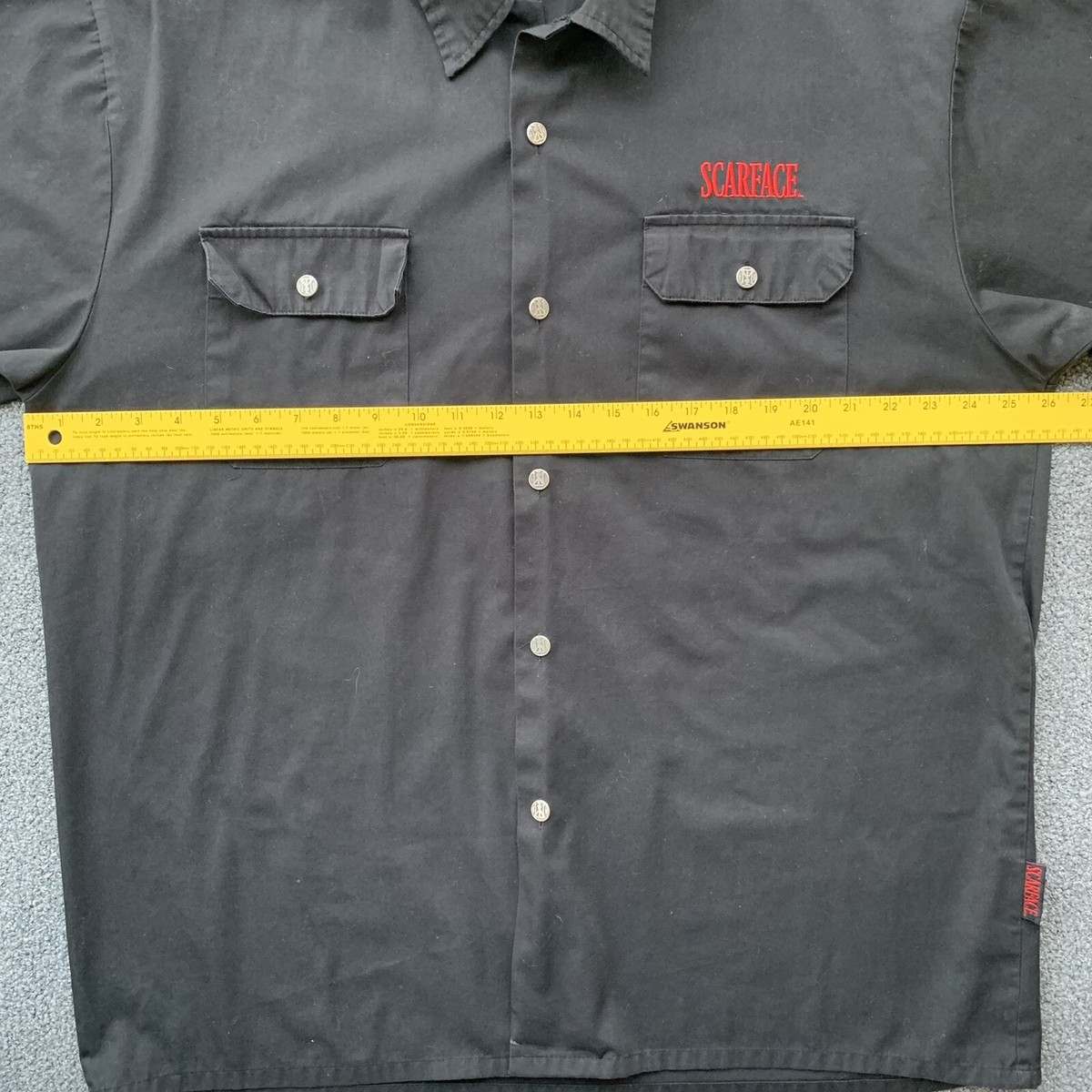 Scarface Tony Montana Black Dress Shirt Scarface Tony Montana Silky Dark  Green Button Shirt Medium
