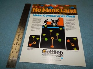 1980 Gottlieb NO MAN'S LAND video game advertising flyer