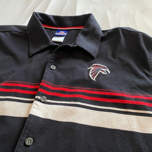 Atlanta Falcons Shirt Vintage Reebok Button Up NFL Football Team Bekleidung Herren Gr. L - Bild 3 von 10