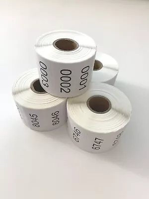 1000 Labels Consecutive Number Inventory Stickers Labels 2" x 1" Customize