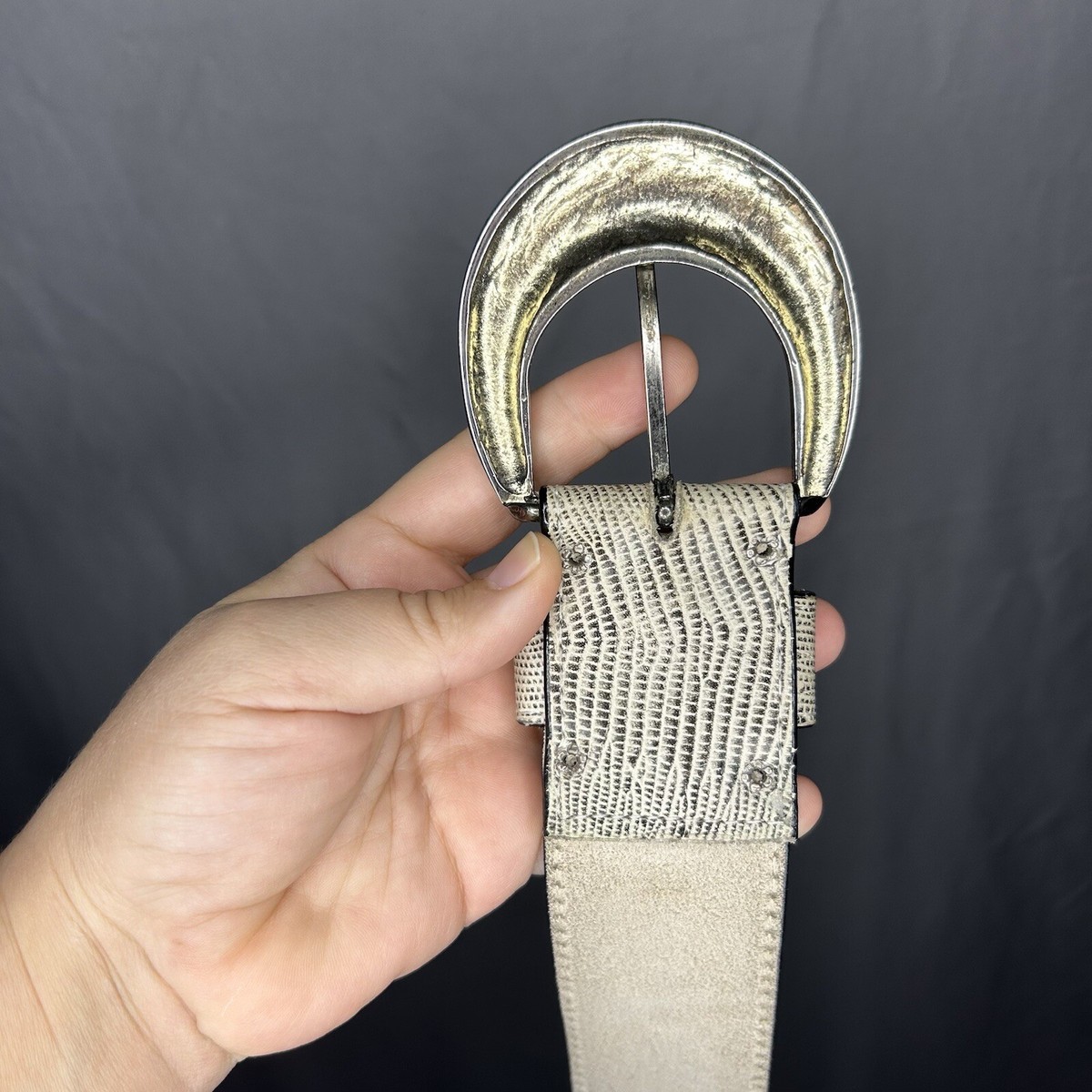 Vintage Sensation x William Adler Leather Belt Vintage Sensation by William Adler textured leather belt  main image 2