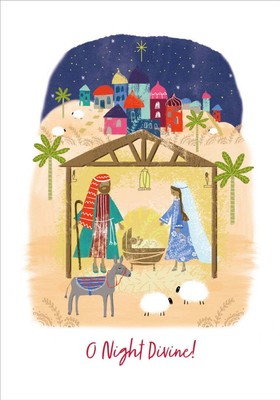Weihnachtskarten mit Mitgefühl Charity: O göttliche Nacht (10er-Packung)