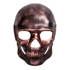Black Copper Skull Full Face Halloween Masquerade Mask for Costume