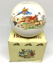 Vintage 1981 Royal Doulton Bunnykins Money Ball Made In England Ceramic with Box