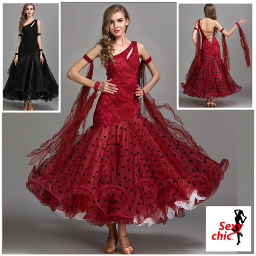 Abito da gara per danze standard. Ballroom dress. Valzer, foxtrot,  quickstep. | eBay